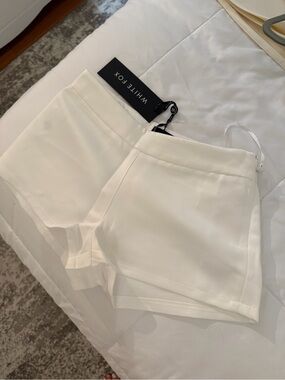 White Fox Boutique Closing Time Shorts White